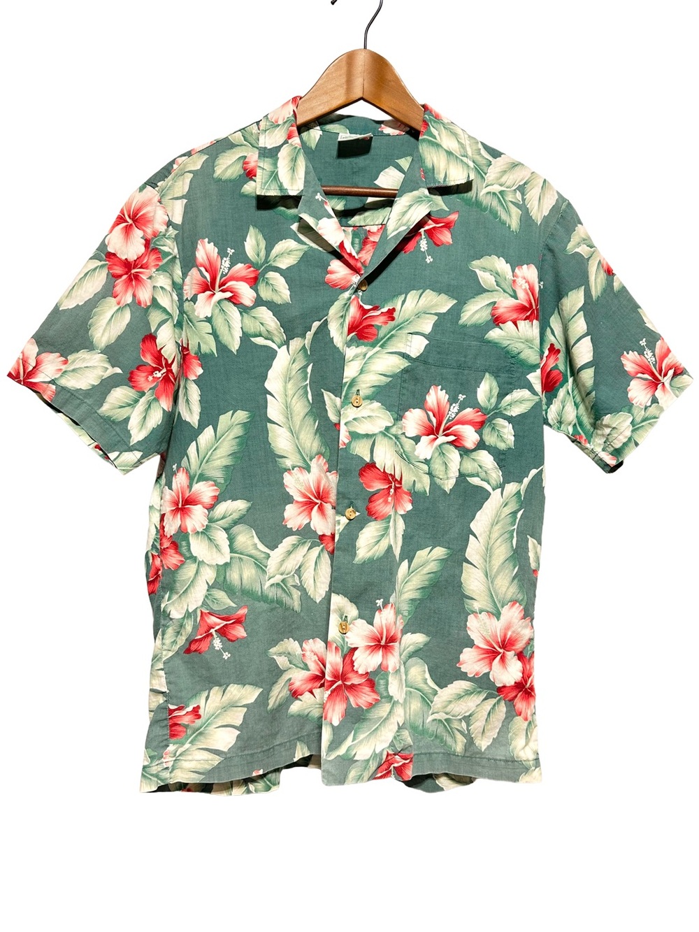 Vintage Hawaiian Shirt Hibiscus Aloha Made in Hawaii Coastal Grandpa Resort M